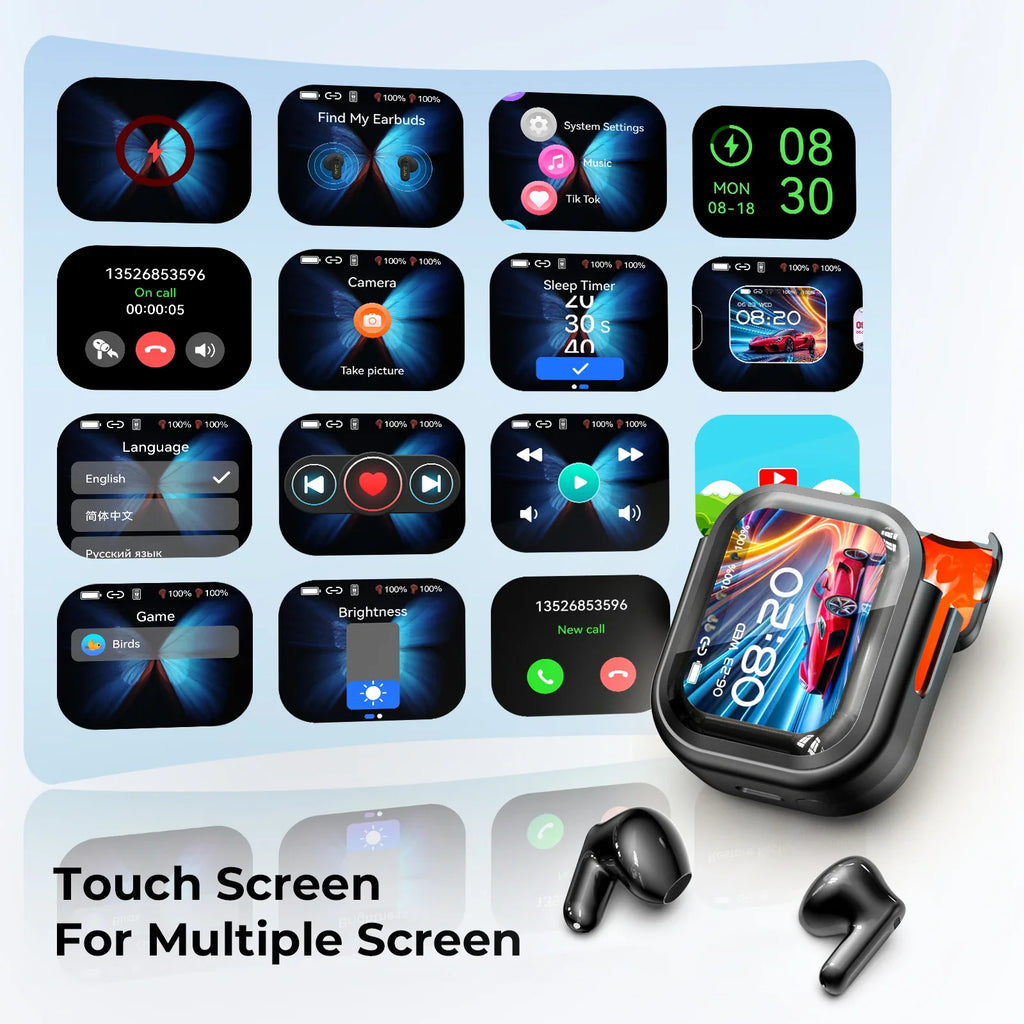 HTC NE20 Translator Earbuds with Touchscreen Case, 6-in-1 Translation & ANC