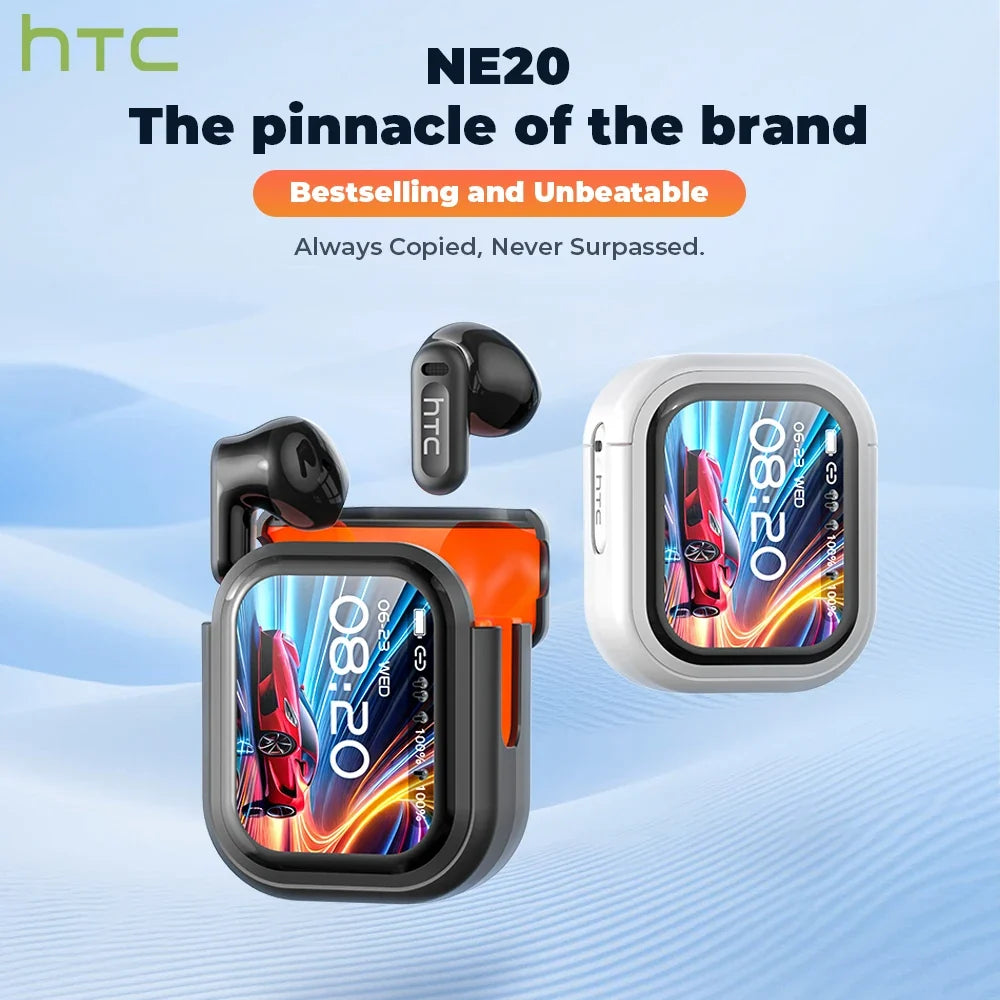 HTC NE20 Translator Earbuds with Touchscreen Case, 6-in-1 Translation & ANC