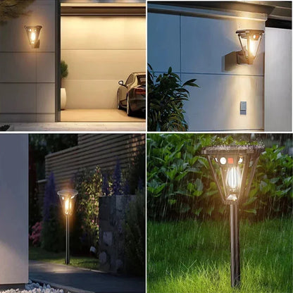 Illuminate Your Outdoors with the 2-in-1 Solar-Powered LED Camping and Garden Lamps - Perfect for Any Landscape!