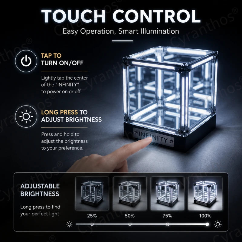 InfinityGlow™ Cube ✨🔮 — Mesmerizing 4D Light Illusion
