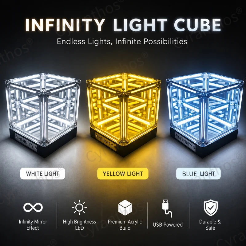 InfinityGlow™ Cube ✨🔮 — Mesmerizing 4D Light Illusion